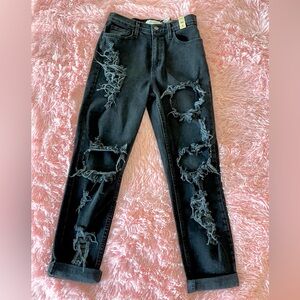 Vibrant Distressed Jeans